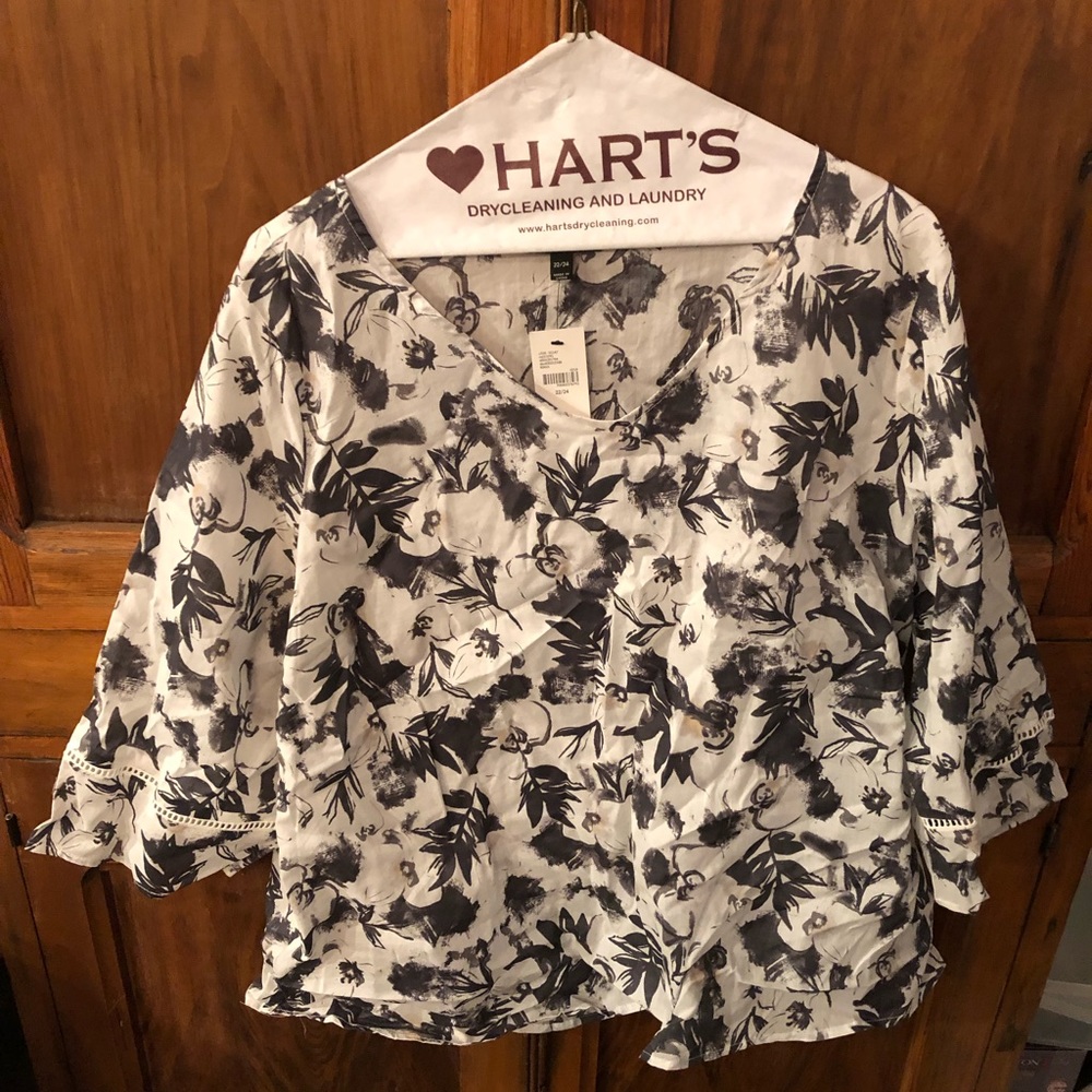 Lane Bryant Black/white Floral